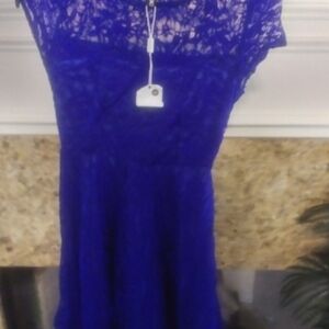 5/$12 John Peter's BKMGC  Royal Blue Elegant Blue Lace Dress